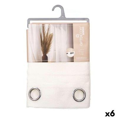 Gordijn Gift Decor Wit 140 x 260 cm (6 Stuks)