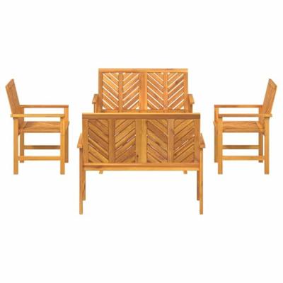 Tuin loungeset 5 pcs Bruin Massief Acaciahout