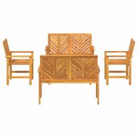 Tuin loungeset 5 pcs Bruin Massief Acaciahout - thumbnail