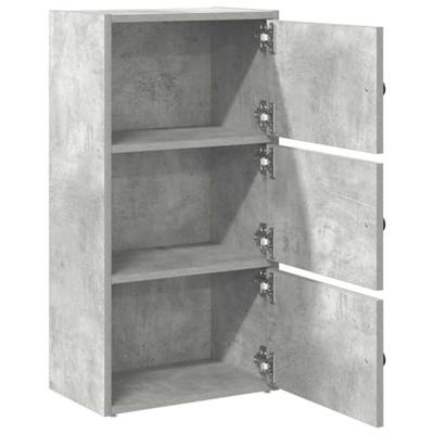 Boekenkast 40x24x77 cm bewerkt hout betongrijs