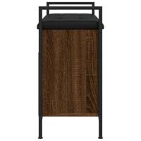 Schoenenbankje 65,5x32x57,5 cm bewerkt hout bruin eikenkleur - thumbnail