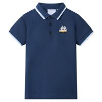 Kinderpoloshirt 116 donkerblauw - thumbnail
