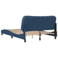 Bedframe zonder matras stof blauw 140x190 cm - thumbnail
