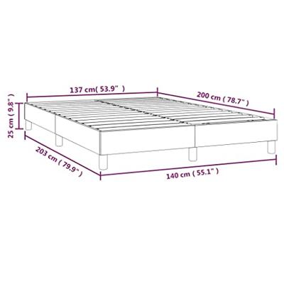Boxspringframe stof zwart 140x200 cm Boxspringframe stof zwart 140x200 cm