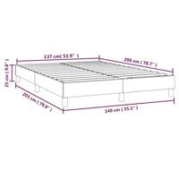 Boxspringframe stof crmekleurig 140x200 cm - thumbnail