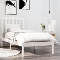 Bedframe massief hout wit 90x190 cm - thumbnail