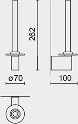 Zack Atore reserverolhouder 7x26.2x10cm RVS Chroom Glans 40450 - thumbnail