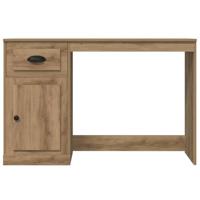 Bureau artisanaal eikenkleurig 50 x 115 x 75 cm Bewerkt hout - thumbnail