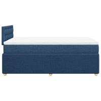 Boxspring met matras stof blauw 120x200 cm - thumbnail