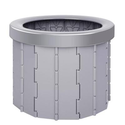 Vouwen Toilet Reizen Auto Toilet met Cover Indoor Draagbare Noodcamping Toilet (Grijs)