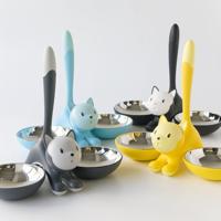 Alessi Tigrito Kattenvoerbak grijs 55cl - thumbnail