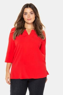 Ulla Popken Tuniek, A-lijn, 3/4 mouwen, zijsplitten - Grote Maten Ulla Popken Tuniek, A-lijn, 3/4 mouwen, zijsplitten - Grote Maten