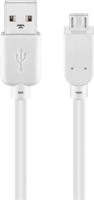 Manhattan 323987 1m USB A Micro-USB B Male Male White USB cable - thumbnail