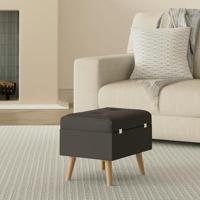 Opbergkruk 40 cm stof donkergrijs - thumbnail