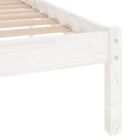 Bedframe massief grenenhout wit 120x200 cm - thumbnail