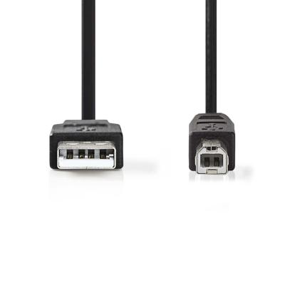 USB 2.0-Kabel | A Male - B Male | 5,0 m | Zwart