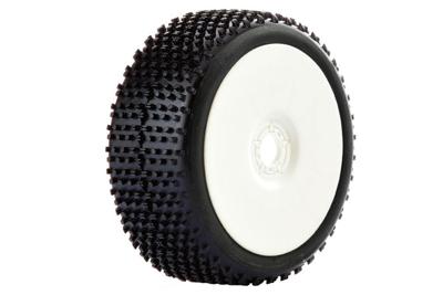 Fastrax Cuboid banden op witte dish velgen voor 1/8 buggy