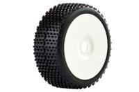 Fastrax Cuboid banden op witte dish velgen voor 1/8 buggy - thumbnail