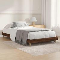 Bedframe zonder matras bewerkt hout bruin eikenkleur 90x200 cm - thumbnail