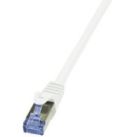 LogiLink CQ3081S RJ45 Netwerkkabel, patchkabel CAT 6A S/FTP 7.50 m Wit Vlambestendig, Snagless 1 stuk(s) - thumbnail