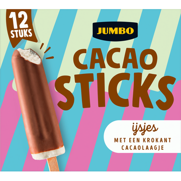 Jumbo Cacao Sticks IJsjes 12 Stuks 408 g Jumbo Cacao Sticks IJsjes 12 Stuks 408 g