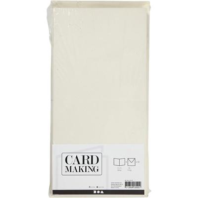 Creativ Company Kaarten en enveloppen, afmeting kaart 15x15 cm, afmeting envelop 16x16 cm, 110+220 gr, off-white, 50 set/ 1 doos - thumbnail