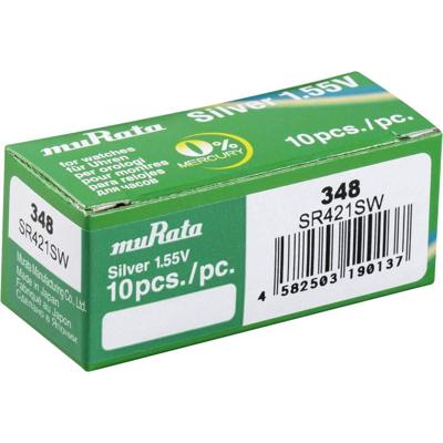 Murata SR421SW-PBWW knoopcel 348 zilveroxide 12,5 mAh 1,55 V 10 stuks