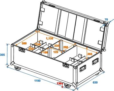 Roadinger ROADINGER Flightcase 8x ML-56/ML-64 - thumbnail