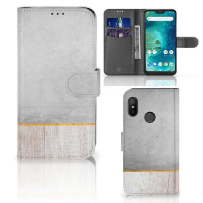 Xiaomi Mi A2 Lite | Book Style Case | Wood Concrete