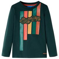 VidaXL Kindershirt met lange mouwen 104 donkergroen - thumbnail