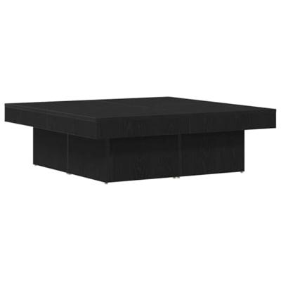 Salontafel Zwart eiken 90 x 90 x 28 cm Bewerkt hout