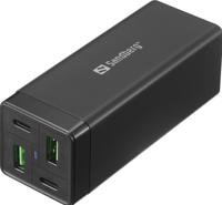 Sandberg 4in1 Charger 2xUSB-C 2xUSB 65W netvoeding & inverter Binnen Zwart - thumbnail