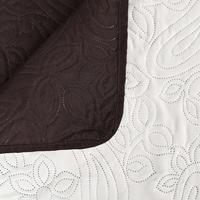 Bedsprei dubbelzijdig 220x240 cm quilt crme en bruin - thumbnail