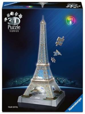 Ravensburger Iconics 3D Puzzel Eiffeltoren met Licht 216 Stukjes