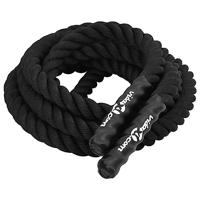 VidaXL Battle rope zwart 6 m 4,5 kg polyester - thumbnail