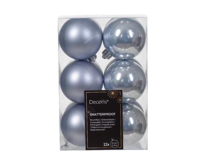 Kerstbal kunststof d6 cm mblw 12st kerst Decoris - Decoris