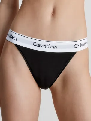 Calvin Klein High Leg Tanga slip dames - Hoog opgesneden dames slip - Rio onderbroek katoen