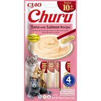 INABA Churu Senior Tuna with Salmon Recipe - Kattensnoepje - 4x14g - thumbnail