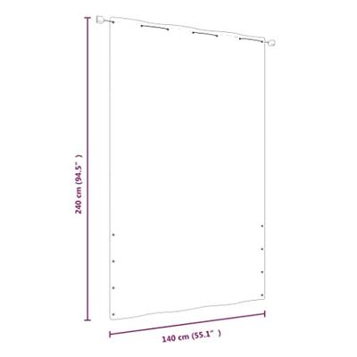 VidaXL Balkonscherm 140x240 cm oxford stof zwart