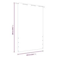 VidaXL Balkonscherm 140x240 cm oxford stof zwart - thumbnail