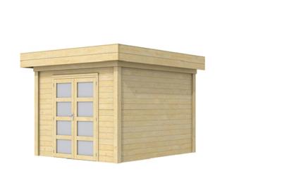 Woodvision Bosuil blokhut 300x300 cm 28 mm vuren blank- Plat dak- Onbehandeld vurenhout- Woodvision Woodvision Bosuil blokhut 300x300 cm 28 mm vuren blank- Plat dak- Onbehandeld vurenhout- Woodvision