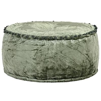 VidaXL Poef rond 40x20 cm fluweel groen