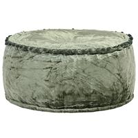 VidaXL Poef rond 40x20 cm fluweel groen - thumbnail