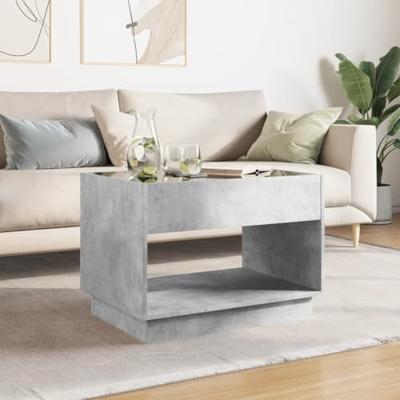 Salontafel met Infinity LED 70x50x50 cm betongrijs Salontafel met Infinity LED 70x50x50 cm betongrijs