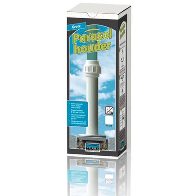 Universele Stokparasolvoet parasolhouder klein 25 tot 42 mm dia wit Nampook geschikt voor kleine stokparasols - Nampook