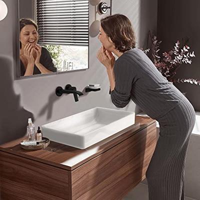 Wastafelmengkraan Hansgrohe Vivenis 2-gats Wandkraan 19.5 cm Mat Zwart - thumbnail
