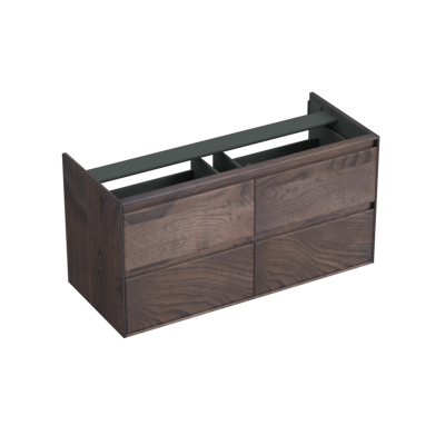 Onderkast Forzalaqua Reno 120x51x60 Cm 4 Lades Softclose Eiken Charcoal