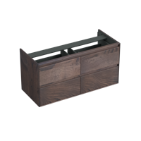 Onderkast Forzalaqua Reno 120x51x60 Cm 4 Lades Softclose Eiken Charcoal - thumbnail