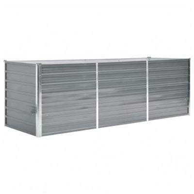 VidaXL Plantenbak verhoogd 240x80x77 cm gegalvaniseerd staal grijs VidaXL Plantenbak verhoogd 240x80x77 cm gegalvaniseerd staal grijs