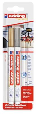 Edding 4085 Krijtmarker Goud, Zilver 1 mm, 2 mm